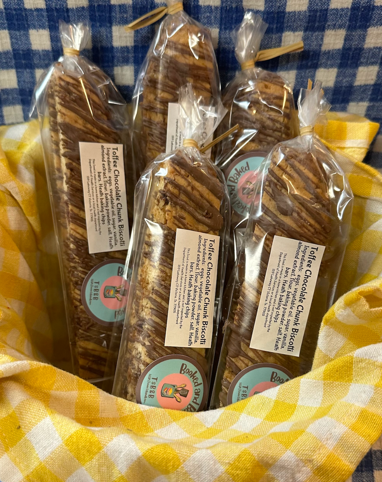 Toffee Chocolate Chunk Biscotti