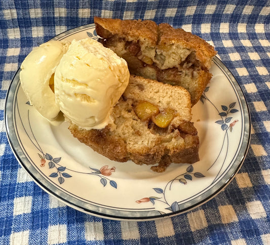 Gluten Free Peach Cobbler Quick Bread