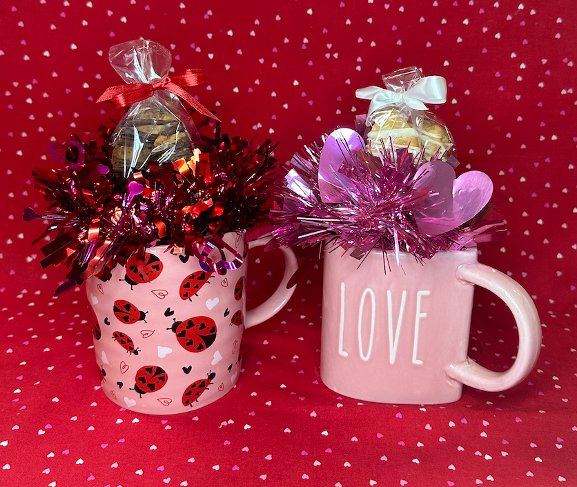 Valentine Mug with Biscotti